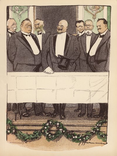 Illusztráció a Berliner Balle von Rideamus számára (színes litográfia) alkotó: Ernst (after) Heilemann