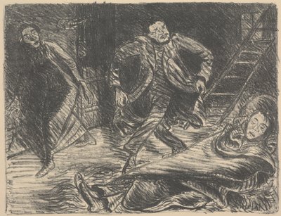 Desperate Dance, illusztráció a "Der Arme Vetter (A szegény unokatestvér)" című darabhoz alkotó: Ernst Barlach