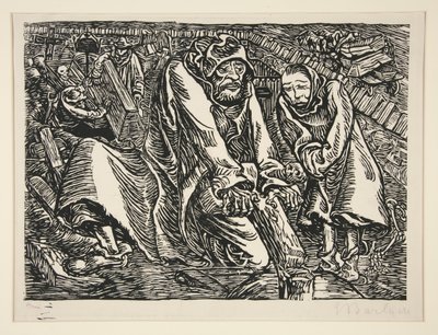Kereszt- és sírrablók alkotó: Ernst Barlach