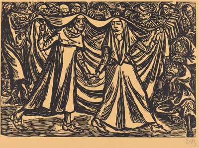 A haláltánc II, 1921. alkotó: Ernst Barlach