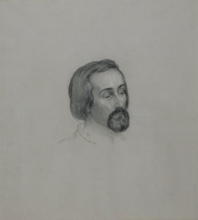 Heinrich Heine költő portréja 1797-1856, 1851 alkotó: Ernst Benedikt Kietz