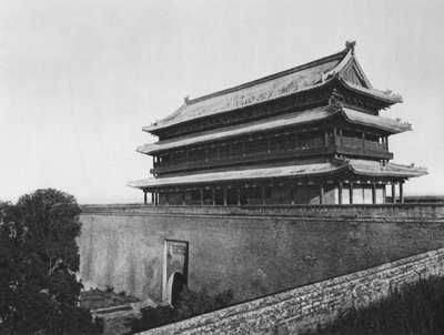Sianfu, Pei men, Shensi, az északi kapu főtornya (fekete-fehér fénykép) alkotó: Ernst Boerschmann