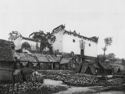 Wanhien, Huan hou kung, Szecsuán, Chang Fei tábornok emléktemploma a Jangce magas partján (fekete-fehér fénykép) alkotó: Ernst Boerschmann