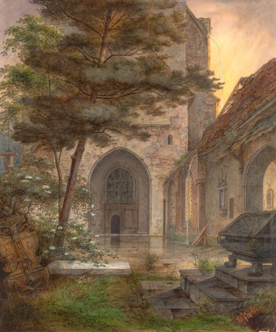 Egy templom portálja, 19. század első fele. alkotó: Ernst Ferdinand Oehme
