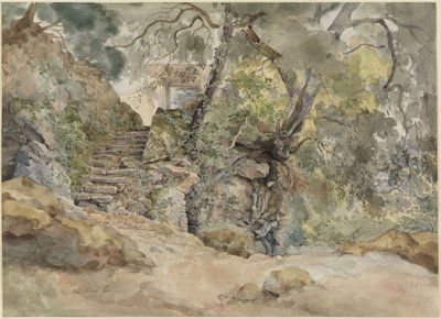 A Villa Chigi parkjából, Aricciában alkotó: Ernst Fries