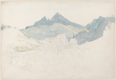 Berchtesgaden a Watzmann-csúccsal a távolban alkotó: Ernst Fries