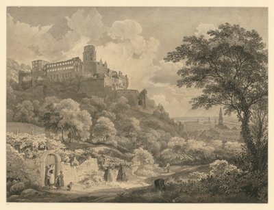 Heidelberg. Kilátás a kastélyra alkotó: Ernst Fries