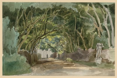 Motív a római Villa Borghese parkjából alkotó: Ernst Fries