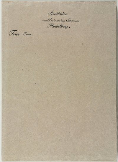 A heidelbergi kastély hat képe: Wrapper, 1820. alkotó: Ernst Fries