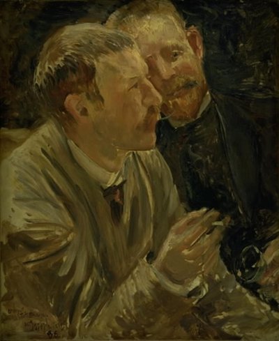 Bruno Liljefors és Alf Wallander festők portréja alkotó: Ernst Josephson