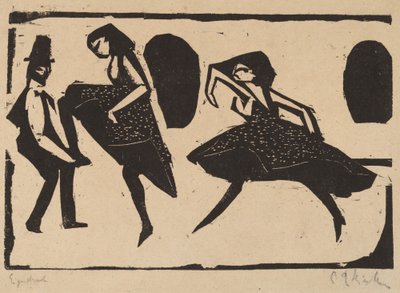 Akrobatikus tánc, 1911. alkotó: Ernst Ludwig Kirchner