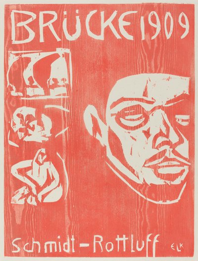A Brucke Művészcsoport Negyedik Évkönyvének borítója, 1909. alkotó: Ernst Ludwig Kirchner