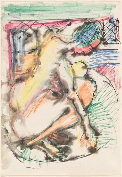 Erna kádban fürdő, 19131914. alkotó: Ernst Ludwig Kirchner