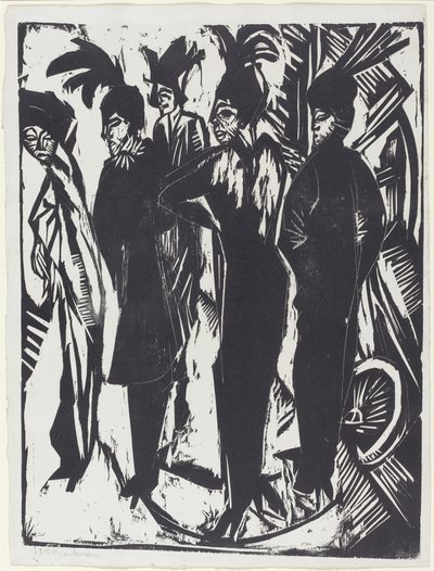 Öt nő az utcán, 1914. alkotó: Ernst Ludwig Kirchner