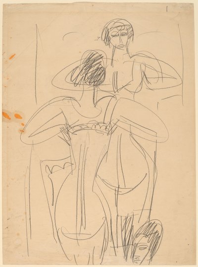 Lány tükör előtt, 19121913. alkotó: Ernst Ludwig Kirchner