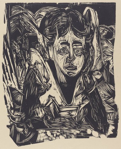 Lány álmodik, 1918. alkotó: Ernst Ludwig Kirchner