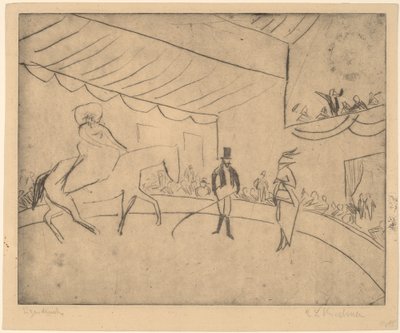 Hippodrom, 1910. alkotó: Ernst Ludwig Kirchner