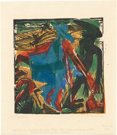 Peter Schlemihl csodálatos története: Schlemihl találkozása az árnyékkal..., 1915. alkotó: Ernst Ludwig Kirchner