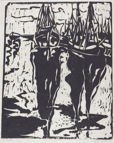Port Scene kikötői jelenet, 1908. alkotó: Ernst Ludwig Kirchner