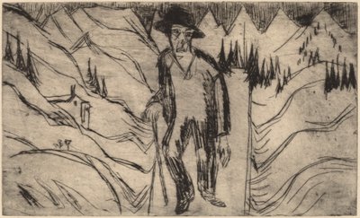 A vándor, 1922. alkotó: Ernst Ludwig Kirchner