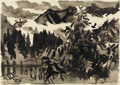 Alpesi táj (köd a hegyekben) alkotó: Ernst Ludwig Kirchner