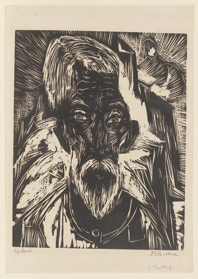 Öreg paraszt - Senn R. feje alkotó: Ernst Ludwig Kirchner