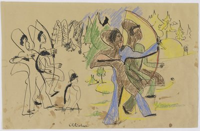 Bogenschützen alkotó: Ernst Ludwig Kirchner