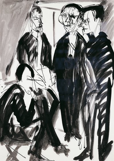 Művész és Die Brucke (A híd) csoport Drezdában, Ernst Ludwig Kirchner (1880-1938) alkotó: Ernst Ludwig Kirchner