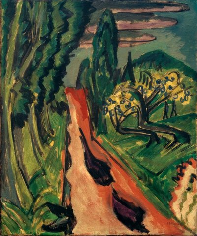 Autópálya a Taunusban alkotó: Ernst Ludwig Kirchner