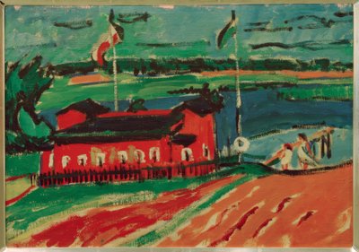 Fürdőtelep Drezda közelében alkotó: Ernst Ludwig Kirchner