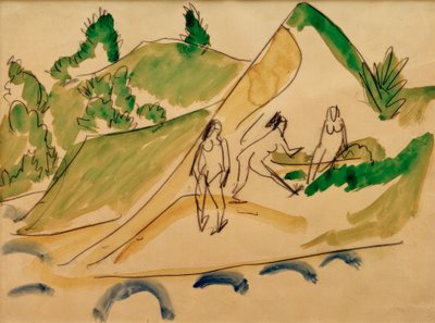 Fürdőzők a Moritzburgi-tónál alkotó: Ernst Ludwig Kirchner