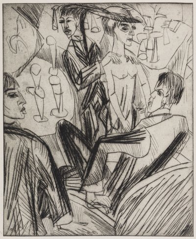 Szakálltánc alkotó: Ernst Ludwig Kirchner