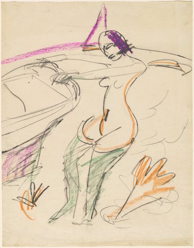 Fürdőző alkotó: Ernst Ludwig Kirchner