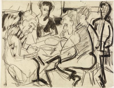 Paraszti család az asztalnál alkotó: Ernst Ludwig Kirchner