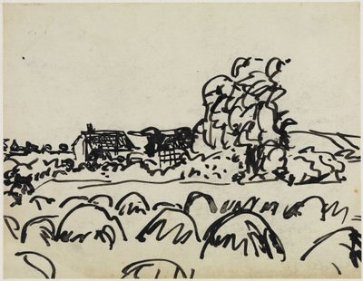 Paraszti tanya Fehmarnon alkotó: Ernst Ludwig Kirchner