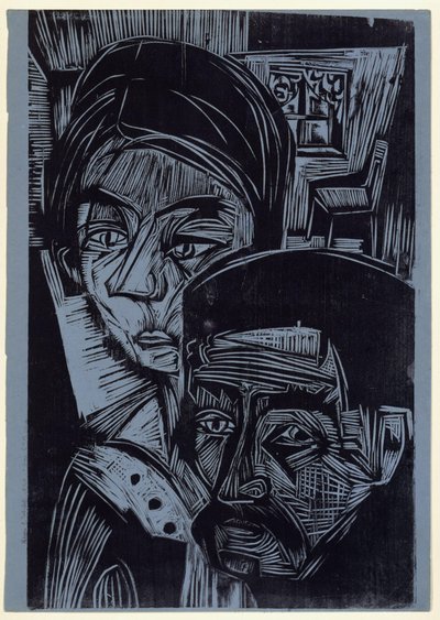 Parasztpár a kunyhóban (Andres és Annamargret Müller) alkotó: Ernst Ludwig Kirchner