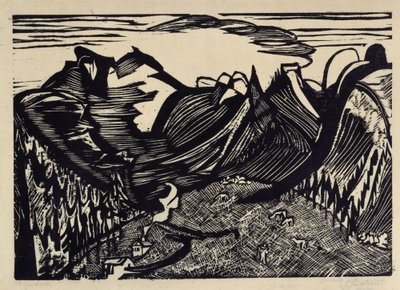 Hegyi táj alppal alkotó: Ernst Ludwig Kirchner