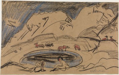 Hegyi tó alkotó: Ernst Ludwig Kirchner
