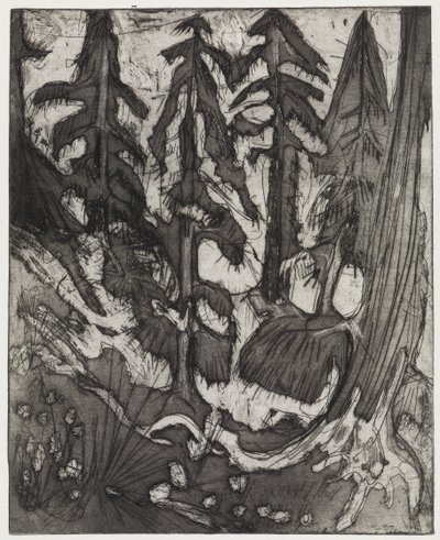 hegyi erdő alkotó: Ernst Ludwig Kirchner