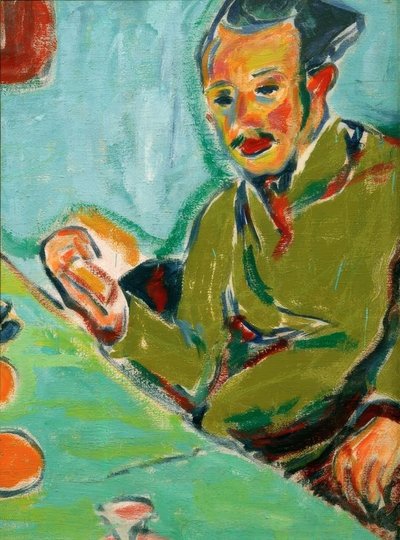 Erich Heckel portréja alkotó: Ernst Ludwig Kirchner
