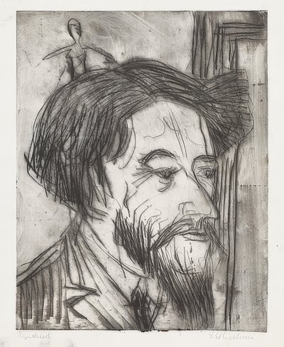 Enrico Padua professzor portréja. 1923 alkotó: Ernst Ludwig Kirchner
