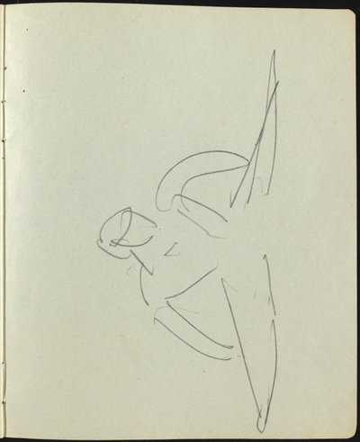 Táncosok és előadók (Oldal egy vázlatfüzetből) alkotó: Ernst Ludwig Kirchner