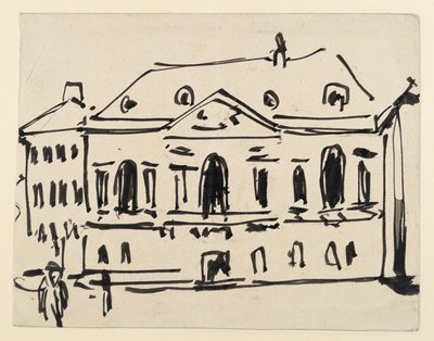 A Kurlandi-palota a drezdai Zeughausplatzon alkotó: Ernst Ludwig Kirchner