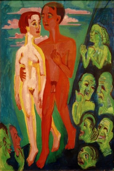 A pár az emberek előtt alkotó: Ernst Ludwig Kirchner