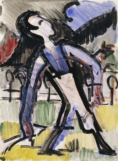 Davos figura, 1924 alkotó: Ernst Ludwig Kirchner