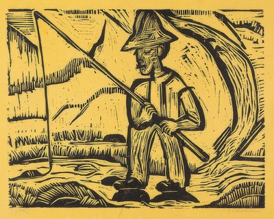 A halász. 1923 alkotó: Ernst Ludwig Kirchner