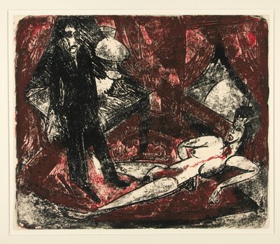 Der Moerder (A gyilkos), illusztráció Zola számára alkotó: Ernst Ludwig Kirchner