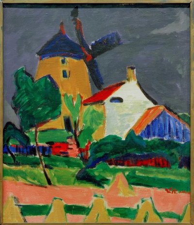 A szélmalom Moritzburg mellett alkotó: Ernst Ludwig Kirchner