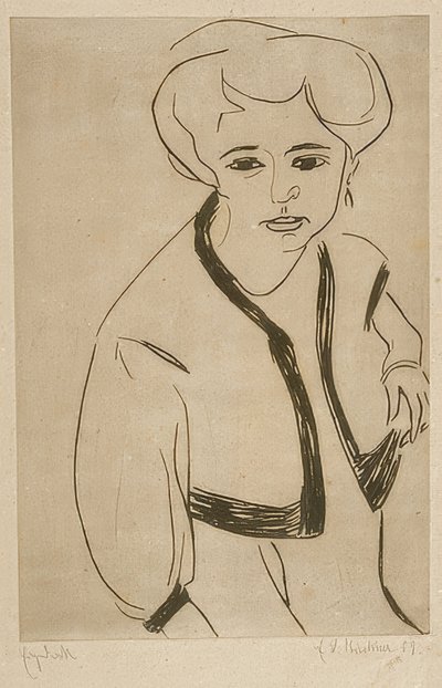 Dodó. 1909 alkotó: Ernst Ludwig Kirchner