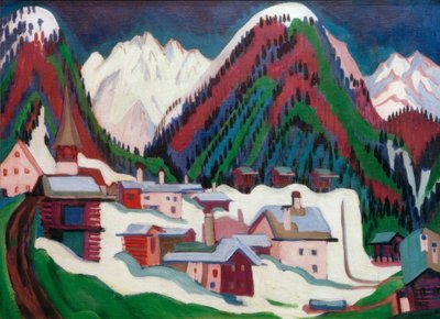 Monstein falu Davos közelében alkotó: Ernst Ludwig Kirchner